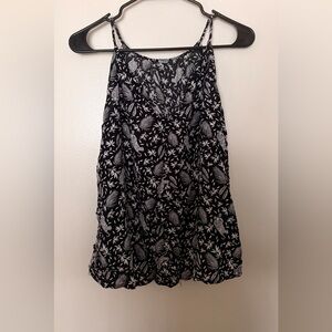 Women's Black and White Printed Shirt